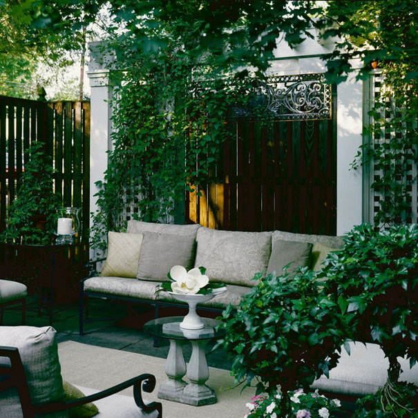 The outdoor living space of this Washington, DC colonial was featured on HGTV's Homes Across America