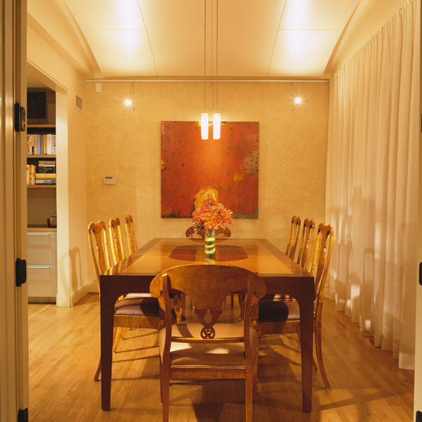 Contemporary_Traditional_MEDIUM-Contemporary Breakfast room of this Washington, DC colonial remodel by architect and interior design firm Studio Santalla