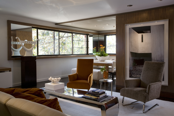 Interior Design firm Studio Santalla renovated this Washington, DC condo, taking advantage of natural light.