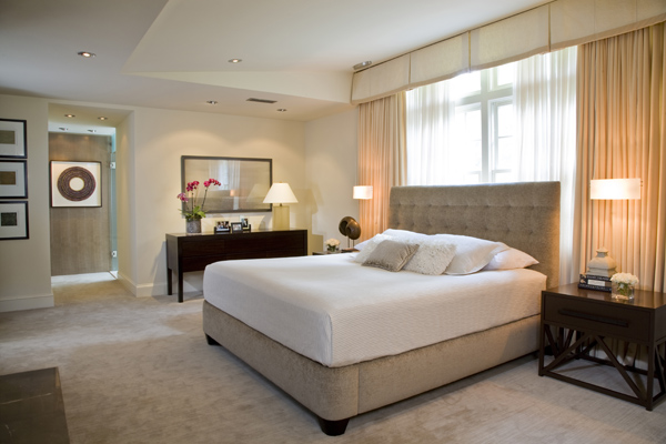 This airy master bedroom suite by Georgetown Architecture and Interior Design firm Studio Santalla is bathed in natural light. 