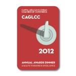 Poster/Sign designed by Ernesto Santalla, PLLC—formerly Studio Santalla—for the CAGLCC's 2012 annual awards gala dinner in Washington, DC